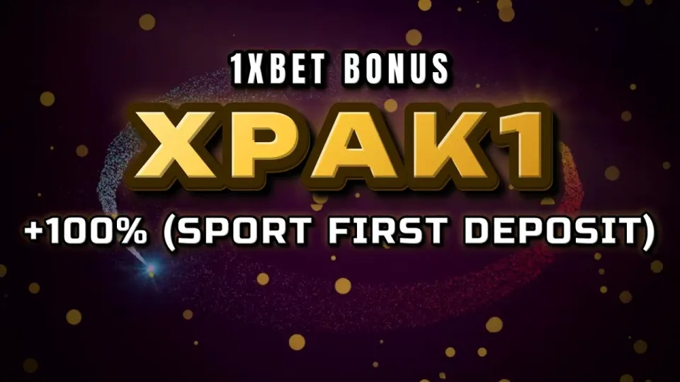 The 1xBet welcome bonus works when you enter promo code XPAK1 before your first deposit